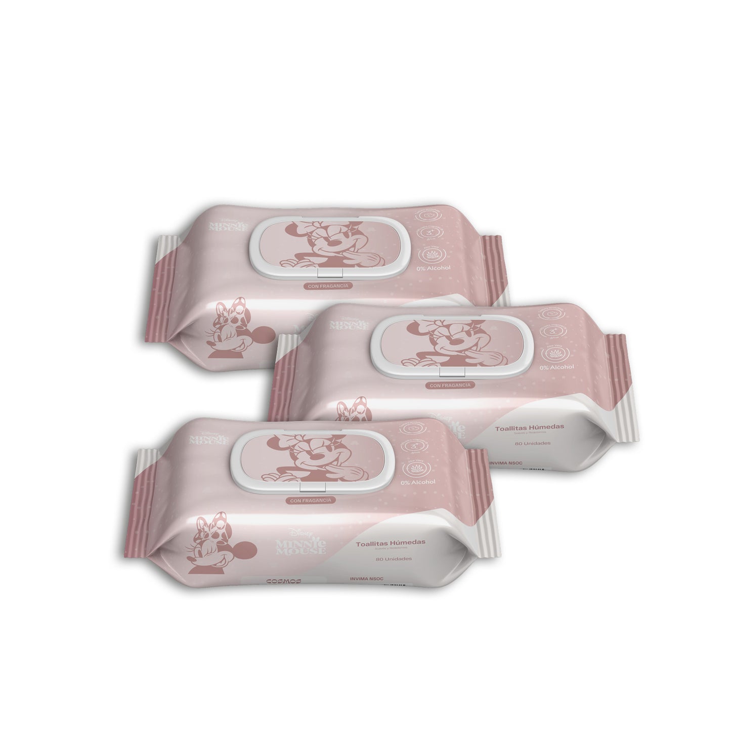 Paga 5 Lleva 6 Pañitos Húmedos Disney Cosmos Minnie Niña
