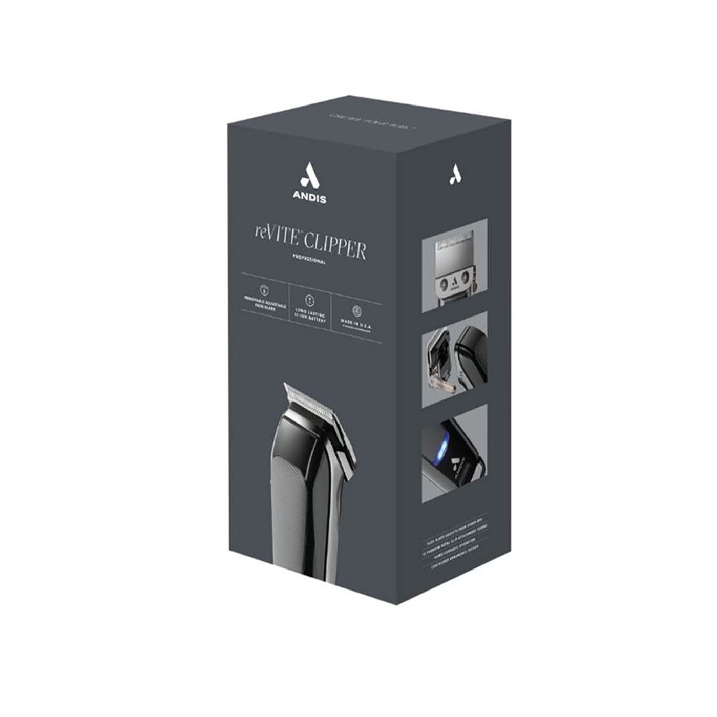 Maquina Cortadora De Cabello Inalambrica Profesional Andis Revite Black