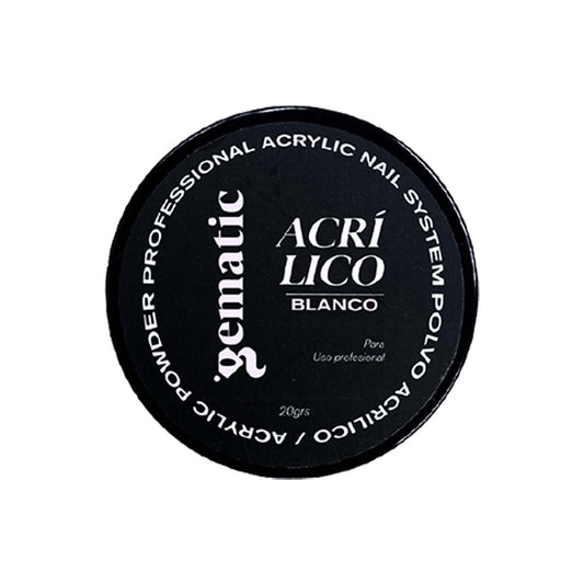 Acrilico De Uñas Gematic Blanco