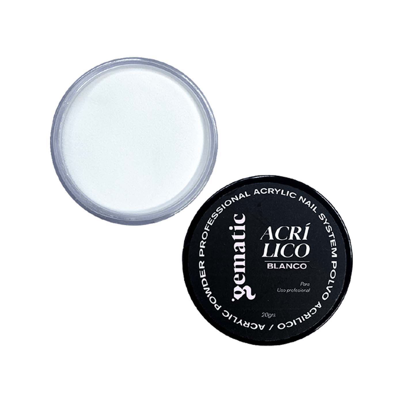 Acrilico De Uñas Gematic Blanco