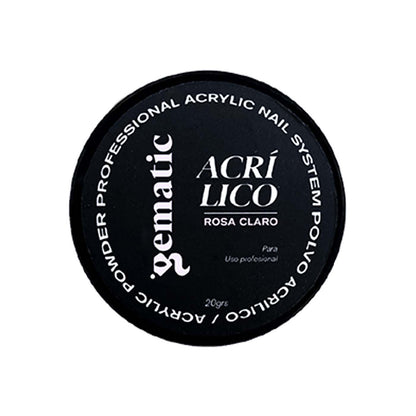 Acrilico De Uñas Gematic Rosa Claro