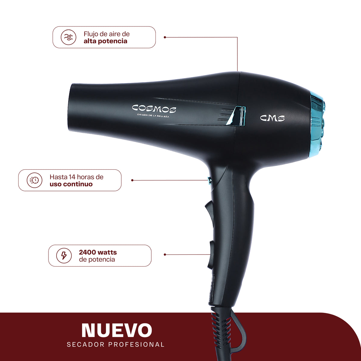 Secador Para Cabello Profesional CMS Cosmos Pollux