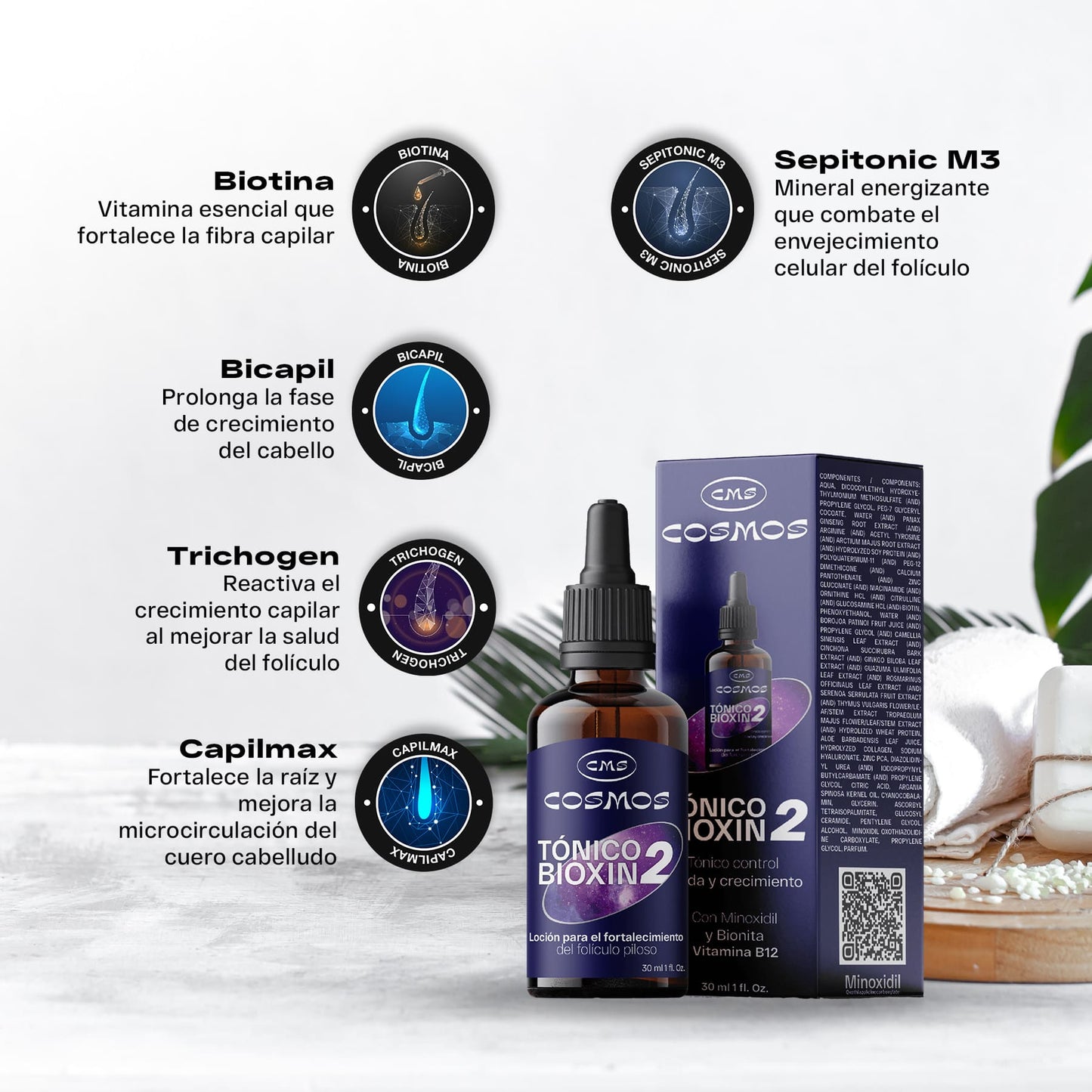 Tonico Anticaida Femenino CMS Cosmos Bioxin 2